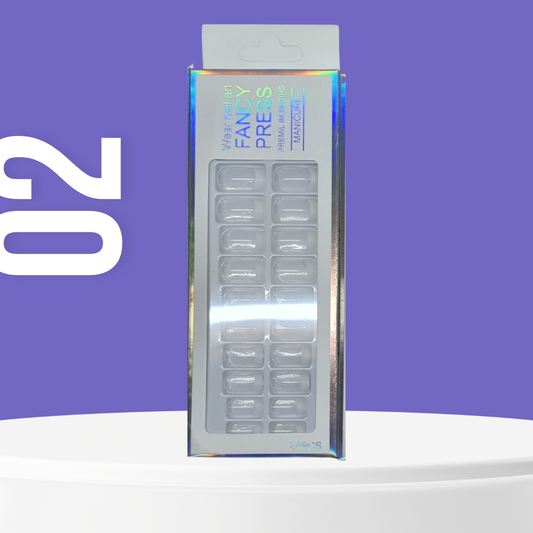 Fancy Press-On Nails Set – 12 Pcs | Reusable & Stylish Nail Art